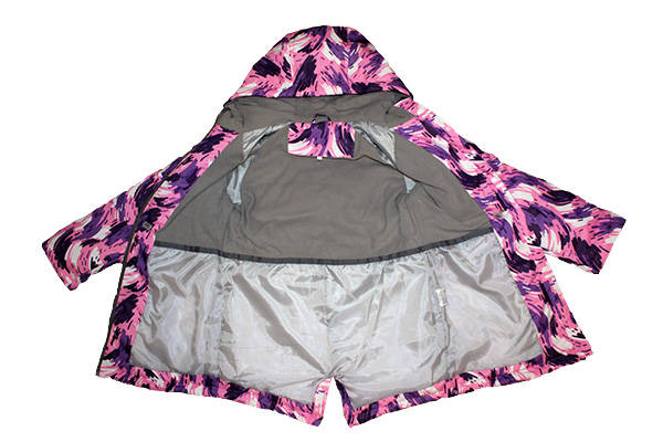 Куртка удлиненная детская демисезонная (девочки) КМ-003 (Принт)
